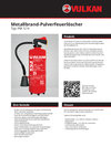 Produktdatenblatt Metallbrand-Pulverfeuerlöscher PM 12 H