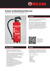 Produktdatenblatt Pulver-Aufladefeuerlöscher P 6 H, PL 6 H, P 9 H und P 12 H