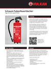 Produktdatenblatt Schaum-Tubenfeuerlöscher ST 6 H und ST 9