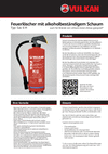 Produktdatenblatt Feuerlöscher mit alkoholbeständigem Schaum