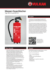 Produktdatenblatt Wasser-Feuerlöscher W 6 H und W 9 H